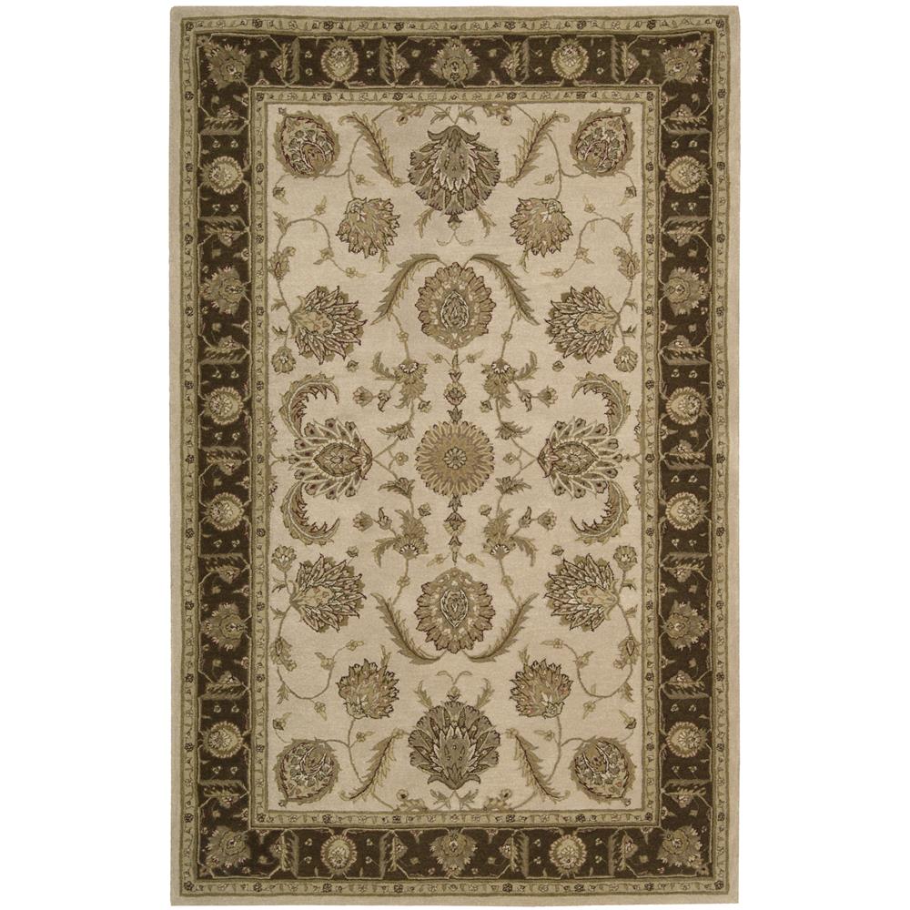 Nourison HE19 Heritage Hall 8 Ft. X 8 Ft. Other Rug in Beige,Spice